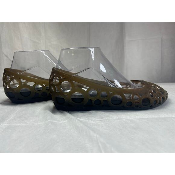 Crocs Adrina Brown Peep Toe Slip On Women Size 9 - Picture 4 of 6